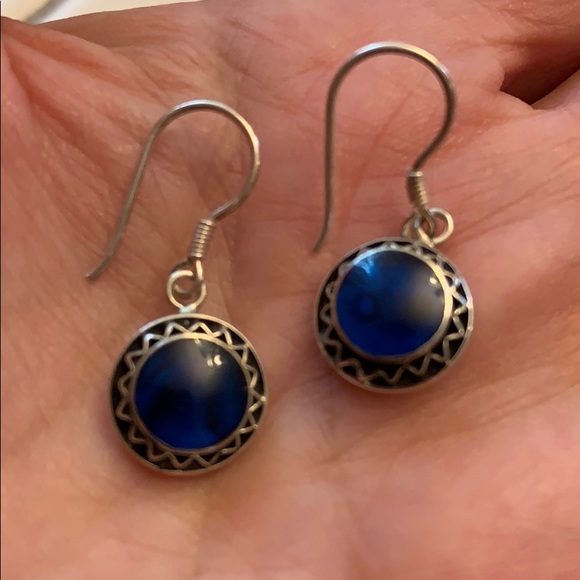 Sterling Abalone Earrings - Picture 8 of 10